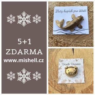 Do naší krásné Vánoční nabídky 5+1 ZDARMA jsme Vám přidali i zlatého kapříka 🐟 pro štěstí a nebo zlaté prasátko 🐷....