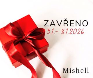 V Mishell bude 5.1.-8.1.2026 zavřeno.💌 Budeme se na Vás těšit v pátek.🎊 #mishell #zavreno #dekujeme